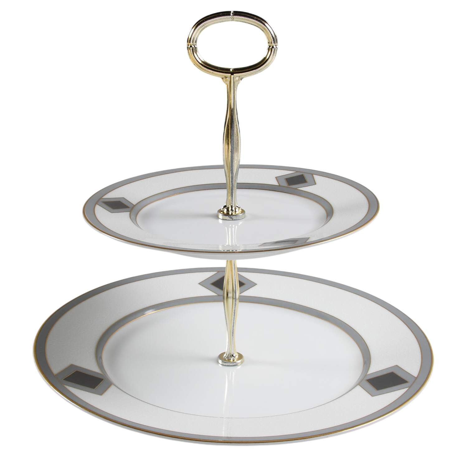 Coquille 6 5/8"-10"  2 Tiered Serving Tray (Dp, Sp) HC by Mikasa-1