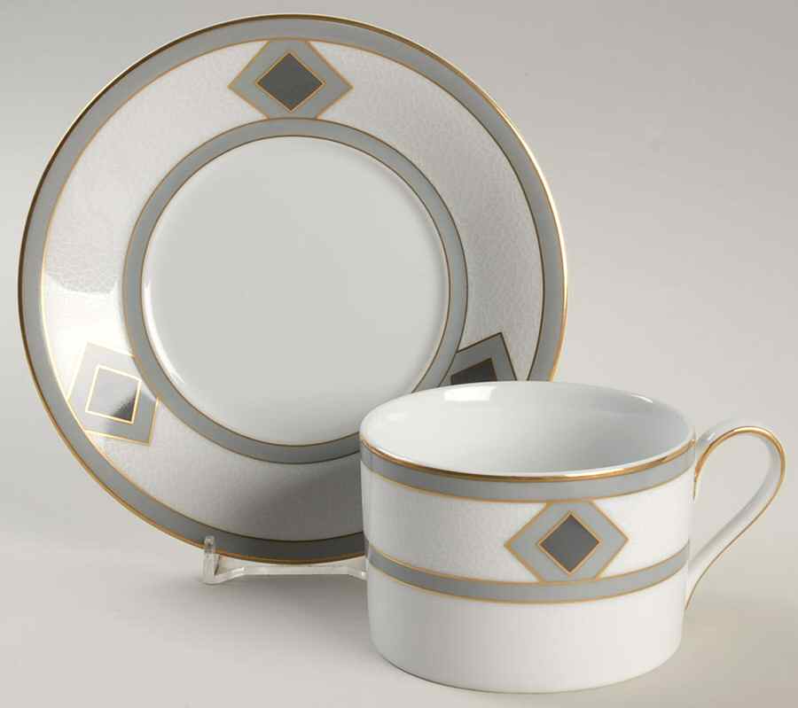 Coquille Flat Cup & Saucer Set by Mikasa-1
