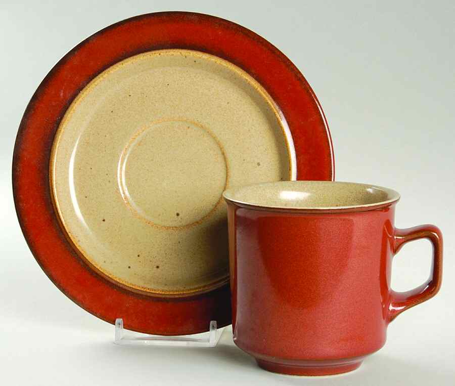 Copper Reef Flat Cup & Saucer Set by Mikasa-1