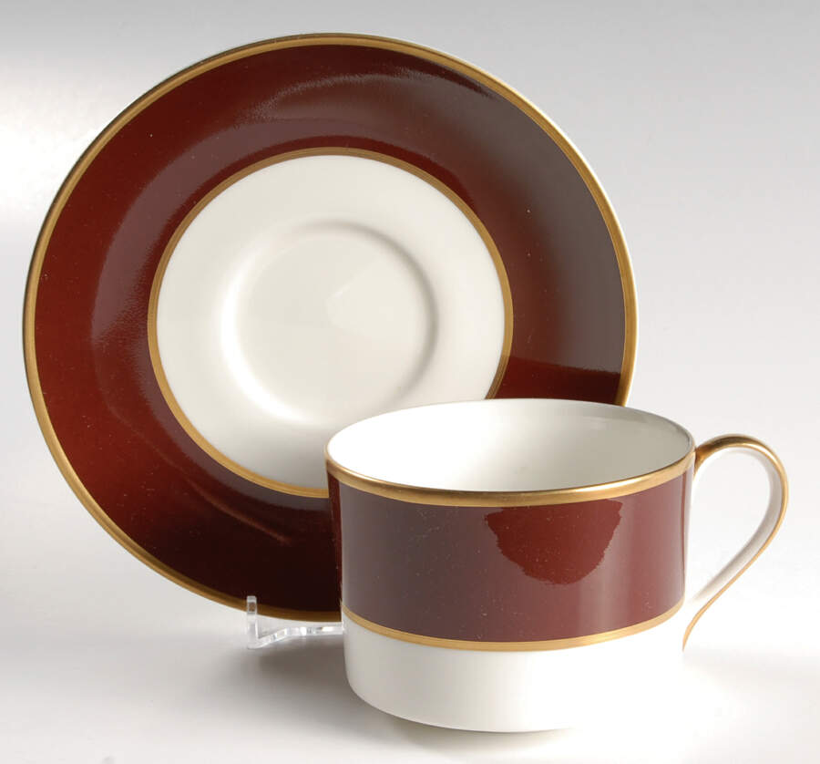 Cordovan Flat Cup & Saucer Set by Mikasa-1