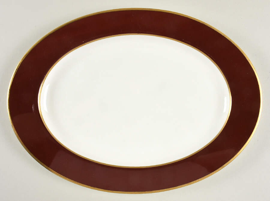 Cordovan 14" Oval Serving Platter by Mikasa-1