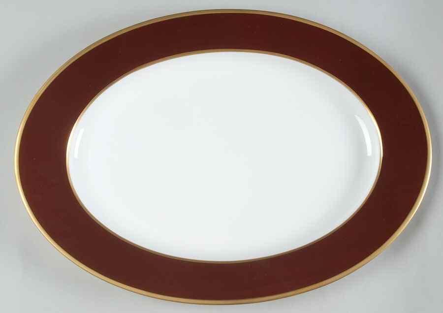 Cordovan 15" Oval Serving Platter by Mikasa-1