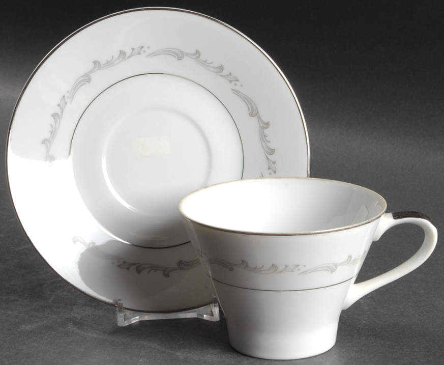 Coronet Flat Cup & Saucer Set by Mikasa-1