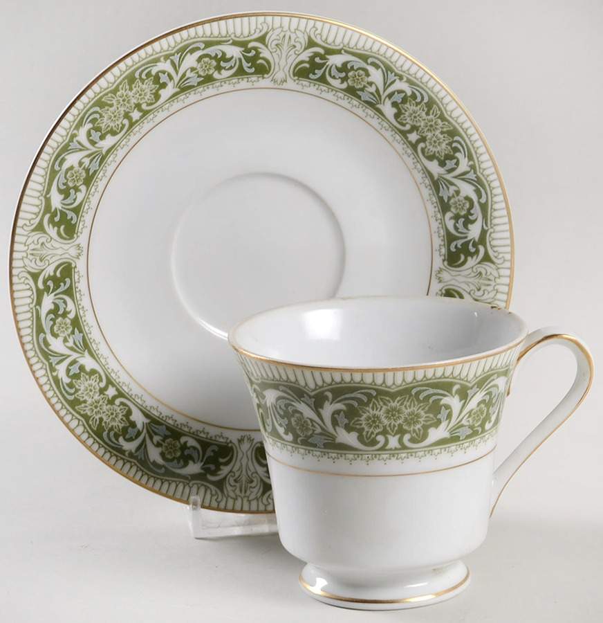 Coronet Footed Cup & Saucer Set by Mikasa-1