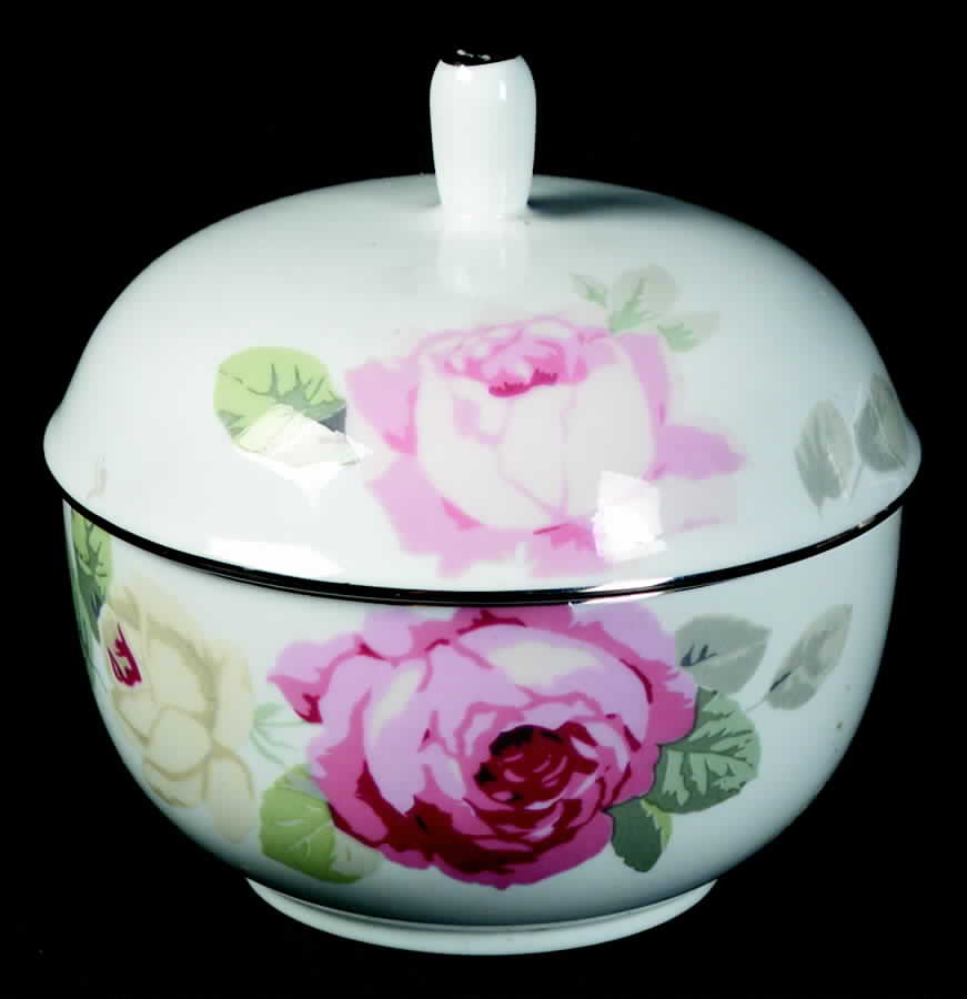 Country Roses Sugar Bowl & Lid by Mikasa-1