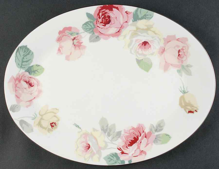 Country Roses 14" Oval Serving Platter by Mikasa-1