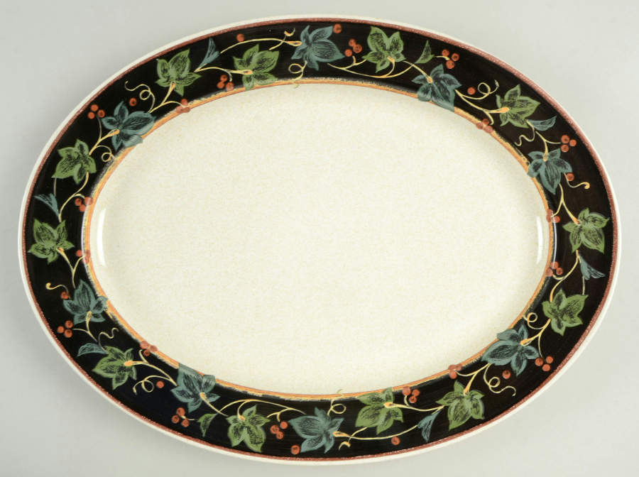 Country Row 15" Oval Serving Platter by Mikasa-1