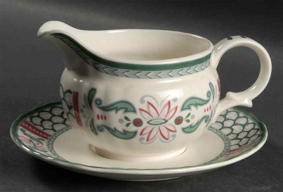 Country Scene Gravy Boat & Underplate by Mikasa-1