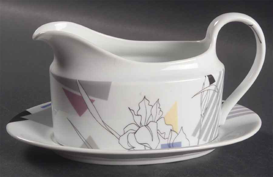 Color Sketch Gravy Boat & Underplate by Mikasa-1
