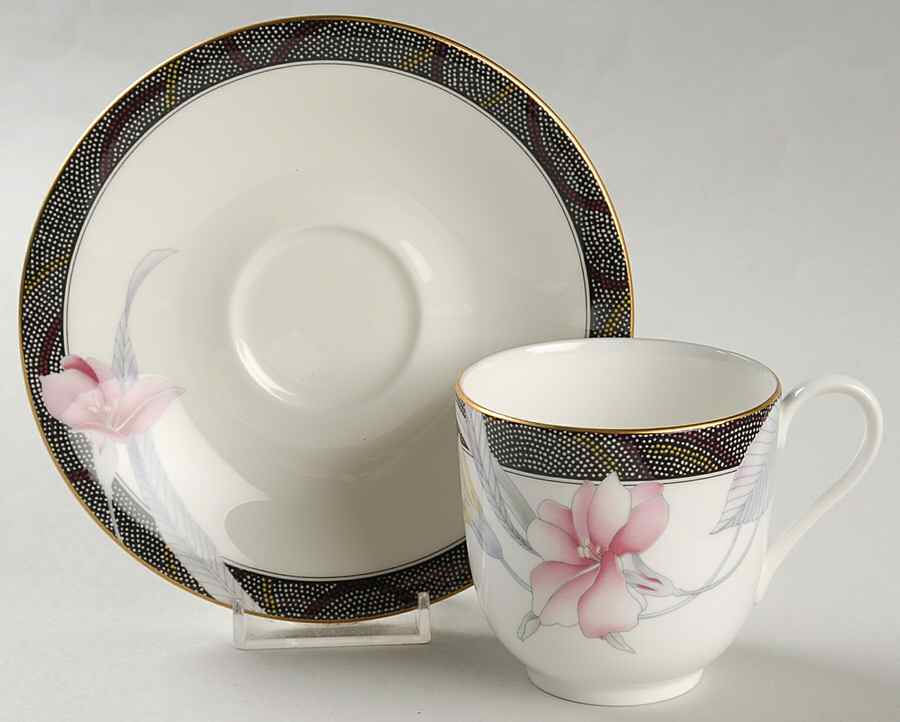 Cosmo Flat Cup & Saucer Set by Mikasa-1