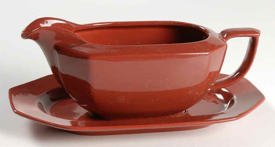 Color Spectrum Cinnabar Gravy Boat & Underplate by Mikasa-1