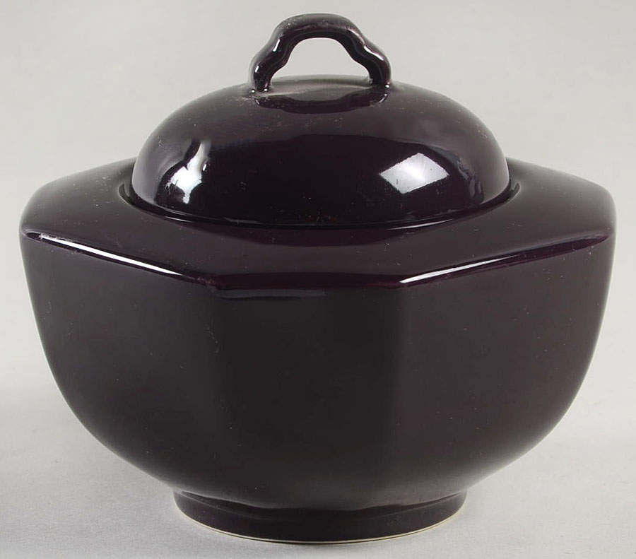 Color Spectrum Aubergine Sugar Bowl & Lid by Mikasa-1