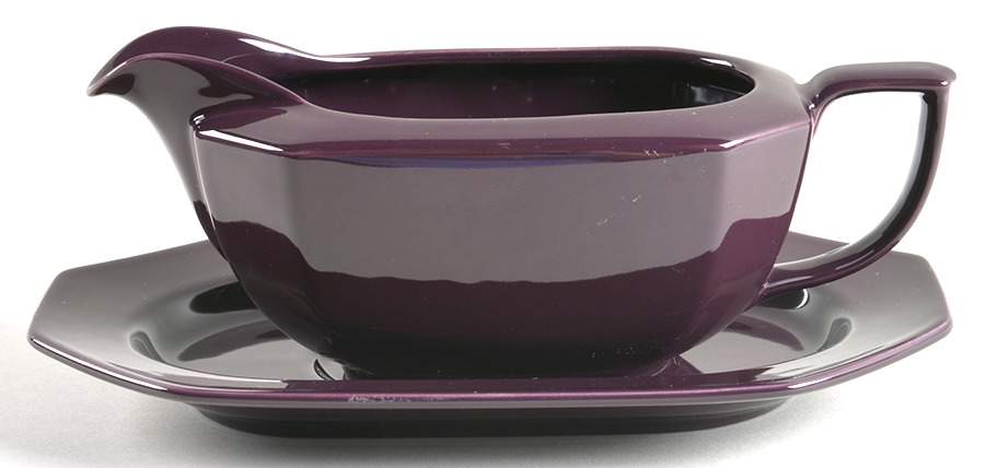 Color Spectrum Aubergine Gravy Boat & Underplate by Mikasa-1