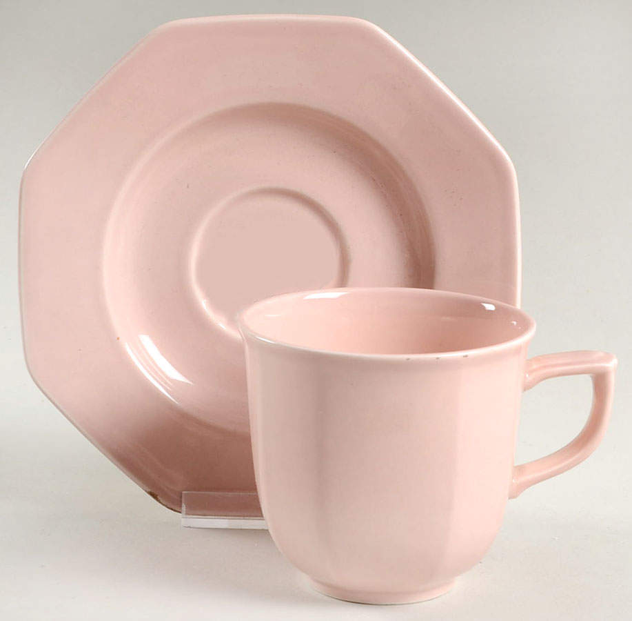 Color Spectrum Rose Flat Cup & Saucer Set by Mikasa-1