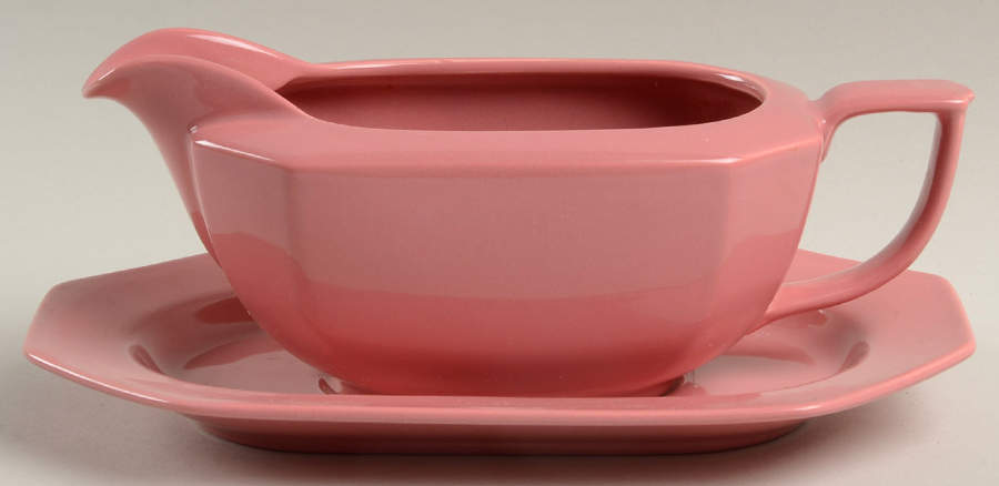 Color Spectrum Rose Blush Gravy Boat & Underplate by Mikasa-1