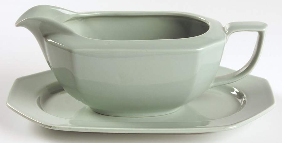 Color Spectrum Sage Gravy Boat & Underplate by Mikasa-1