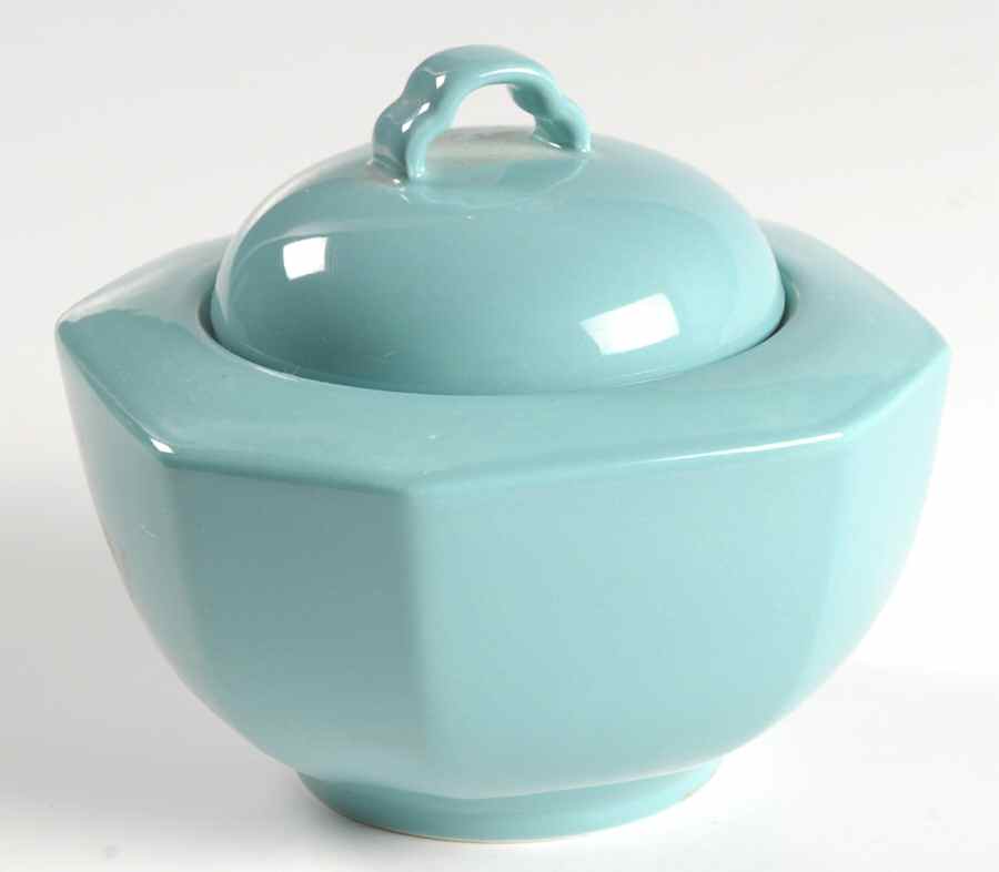 Color Spectrum Turquoise Sugar Bowl & Lid by Mikasa-1
