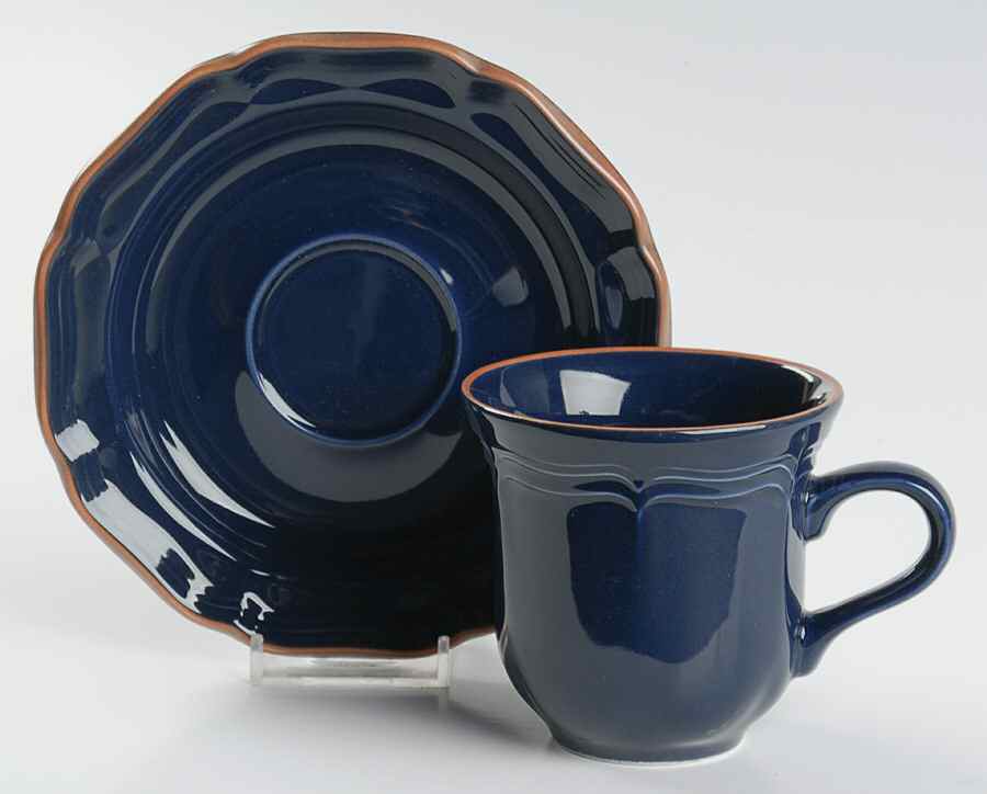 Countryside Blue Flat Cup & Saucer Set by Mikasa-1