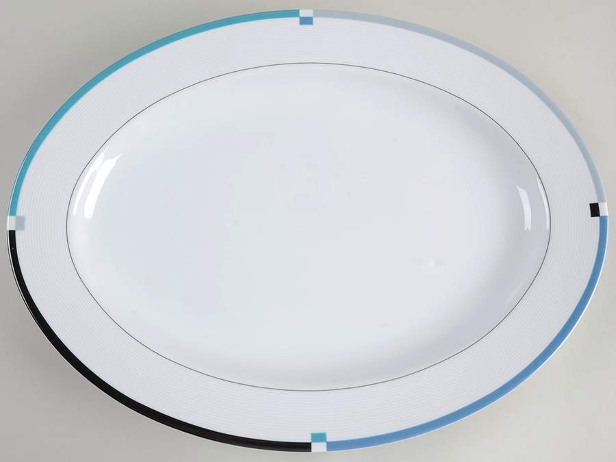 Couture 14" Oval Serving Platter by Mikasa-1