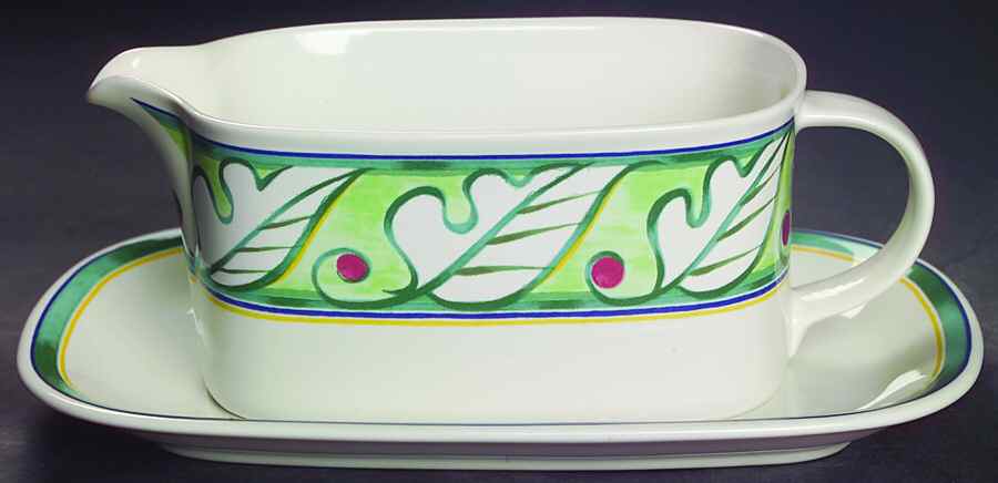 Color Vive Gravy Boat & Underplate (Relish/Butter) by Mikasa-1