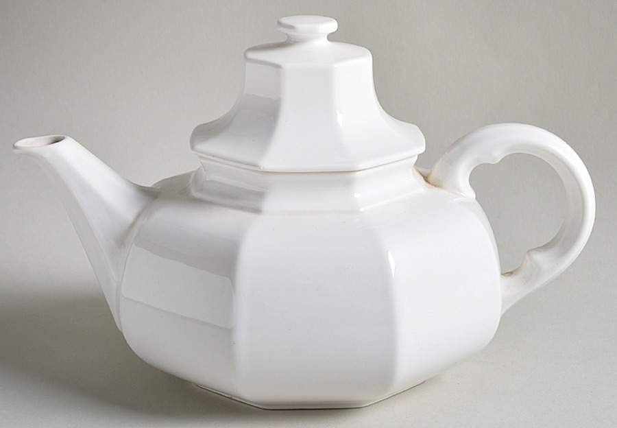 Continental White Teapot & Lid by Mikasa-1