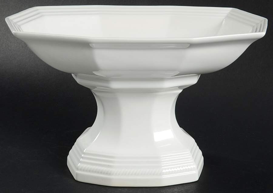 Continental White Oval Compote (Height X Length) by Mikasa-1