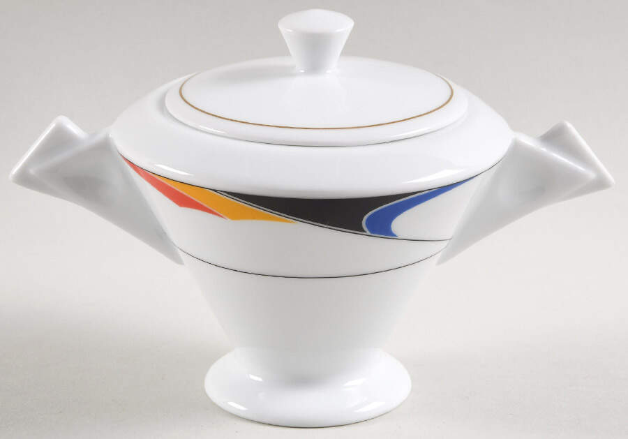 Color Waves Sugar Bowl & Lid by Mikasa-1