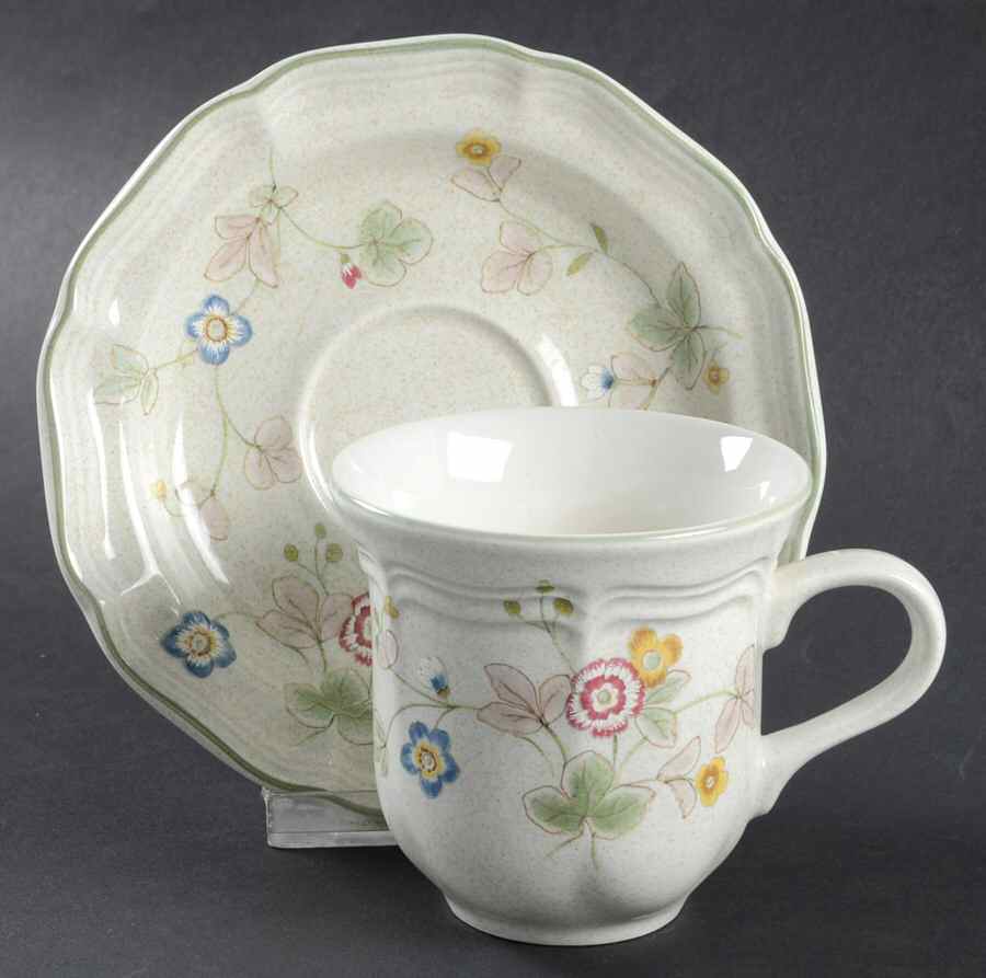Country Weekend Flat Cup & Saucer Set by Mikasa-1