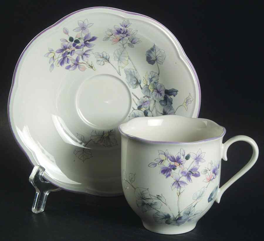 Country Window Flat Cup & Saucer Set by Mikasa-1