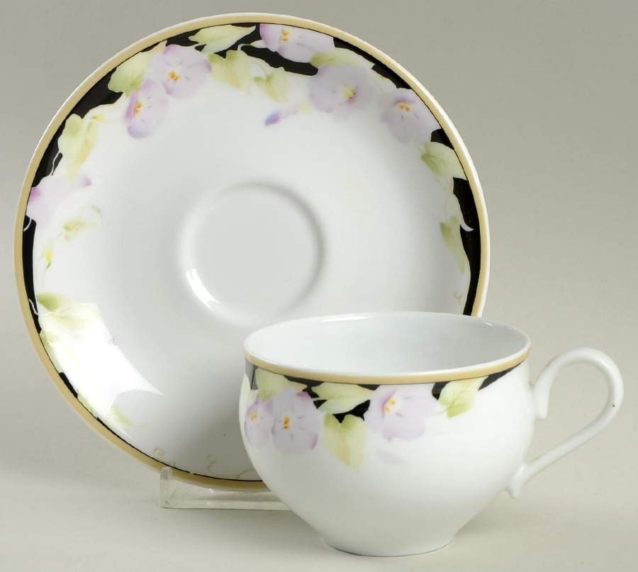 Crescent Flat Cup & Saucer Set by Mikasa-1