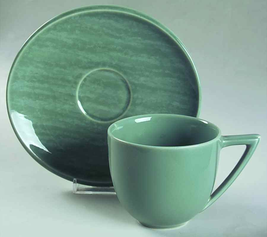 Crescent Jade Flat Cup & Saucer Set by Mikasa-1