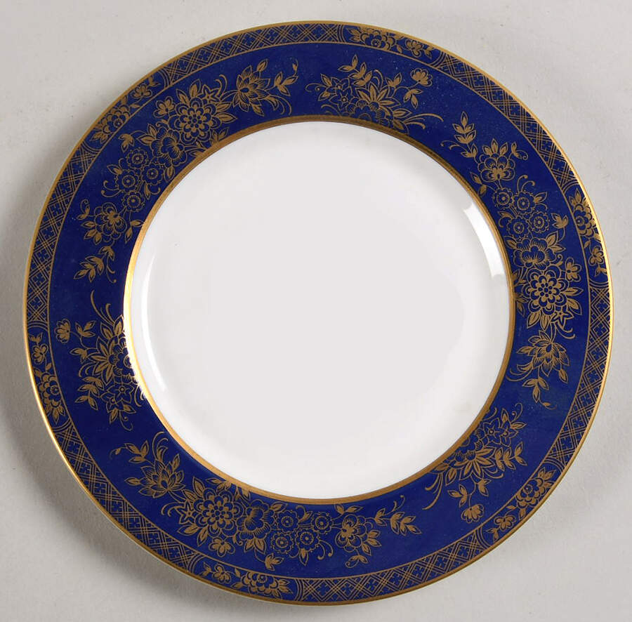 Crown Jewel Blue Bread & Butter Plate by Mikasa-1