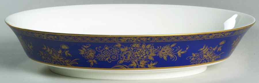 Crown Jewel Blue 10" Oval Vegetable Bowl by Mikasa-1