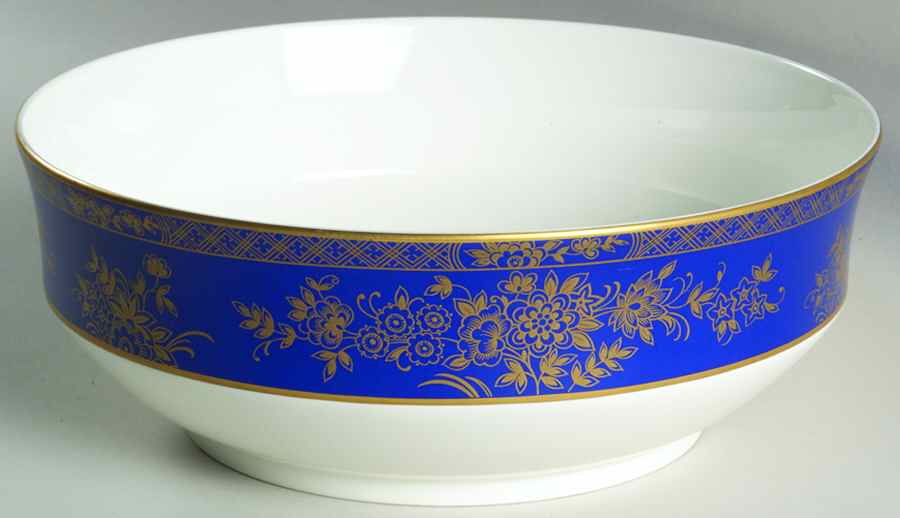Crown Jewel Blue 9" Round Vegetable Bowl by Mikasa-1