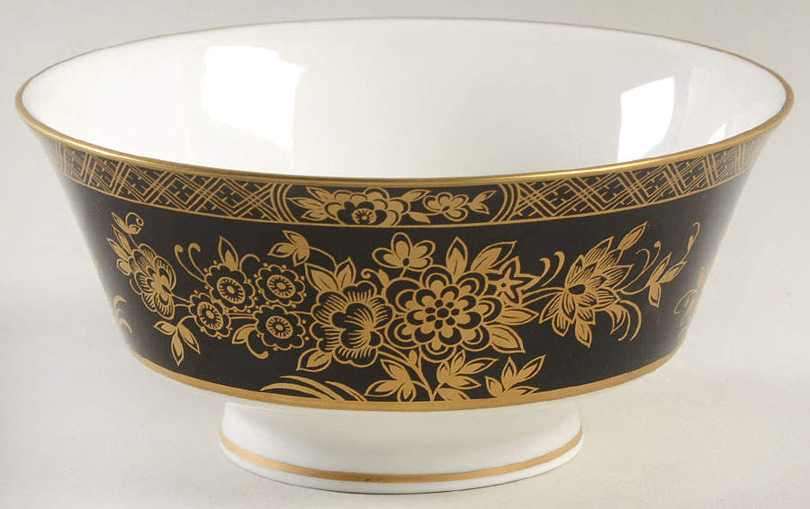Crown Jewel Onyx Footed Cream Soup Bowl by Mikasa-1