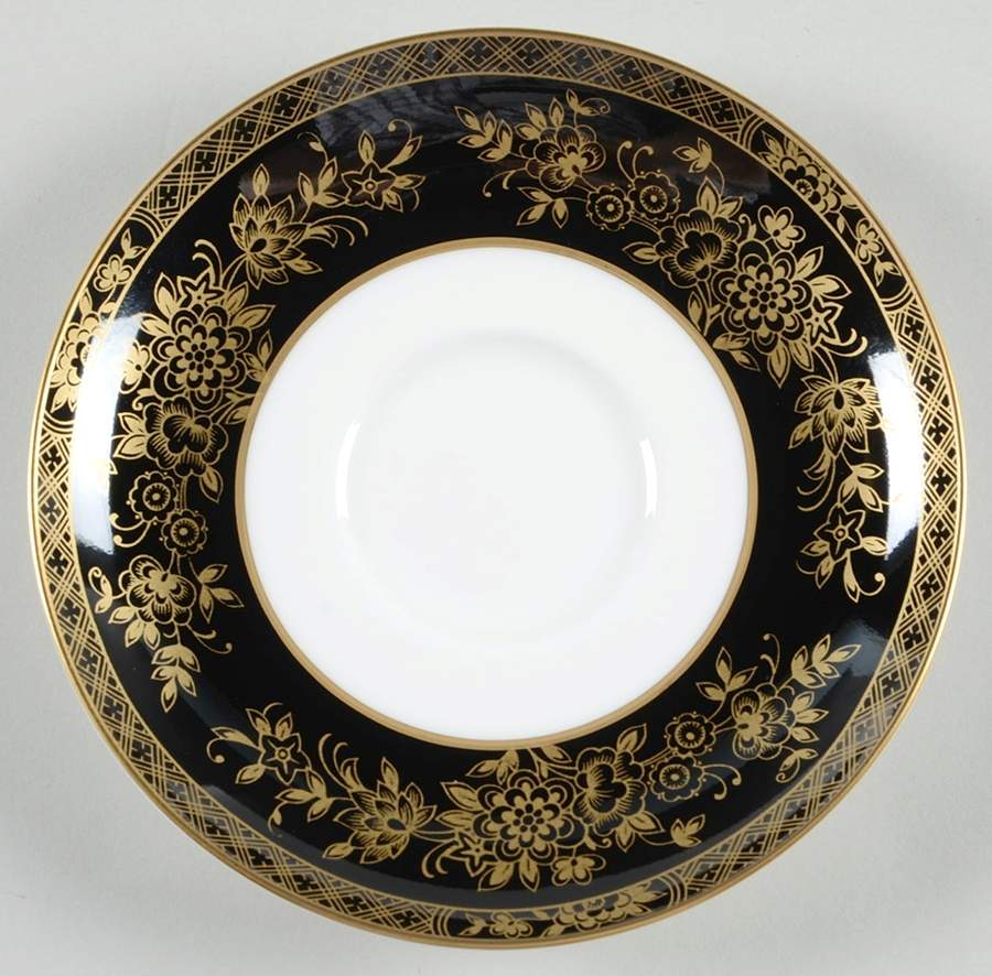 Crown Jewel Onyx Saucer for Demitasse Cup by Mikasa-1