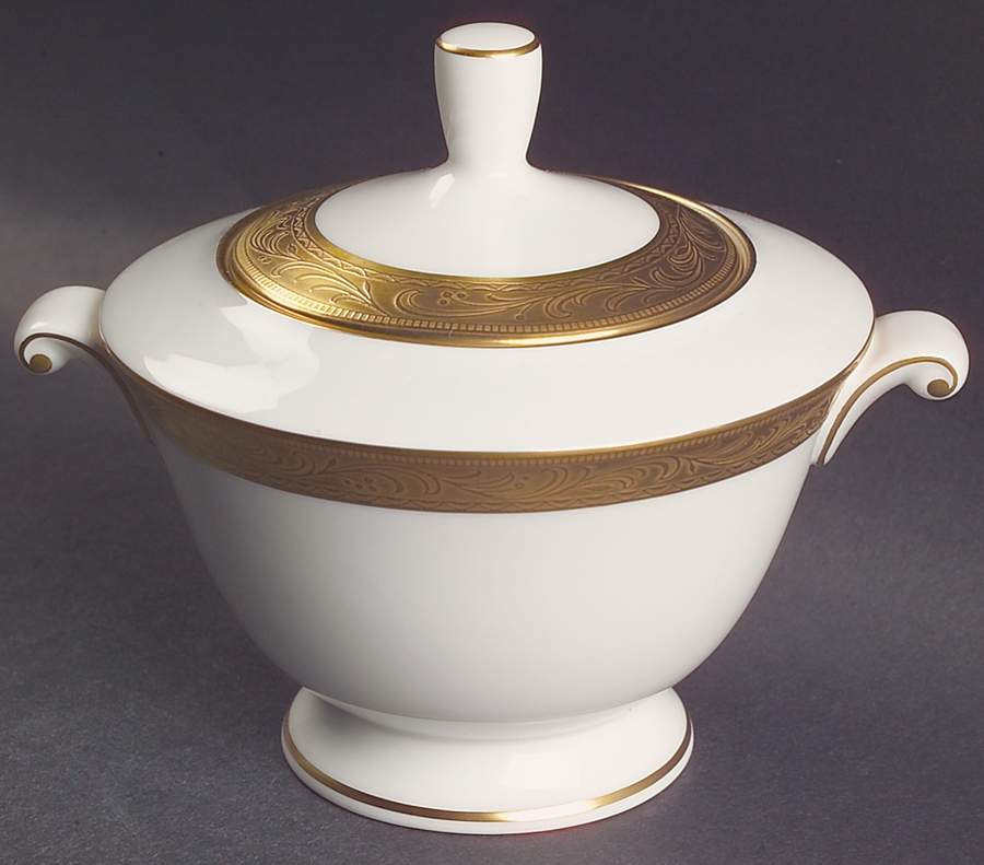 Crown Jewel  Sugar Bowl & Lid by Mikasa-1