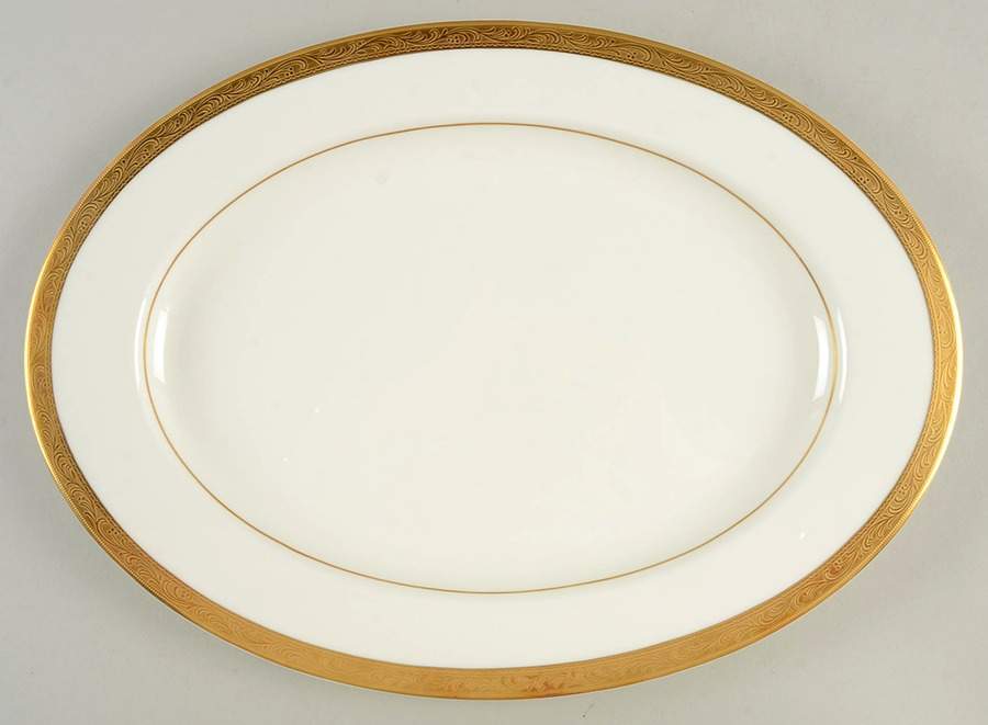 Crown Jewel  14" Oval Serving Platter by Mikasa-1