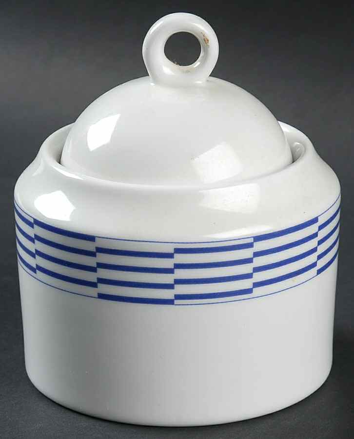 Crossroads Blue Sugar Bowl & Lid by Mikasa-1