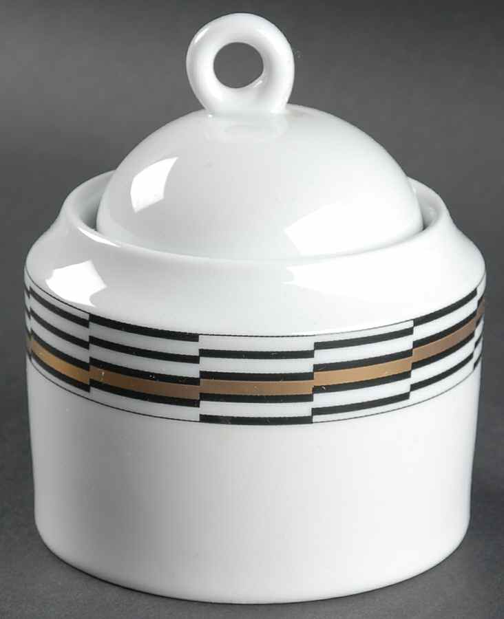 Crossroads Ebony Sugar Bowl & Lid by Mikasa-1
