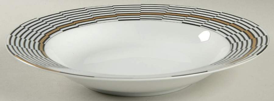 Crossroads Ebony Rim Soup Bowl by Mikasa-1