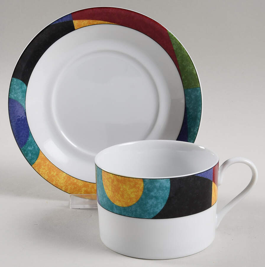 Currents Forte' Flat Cup & Saucer Set by Mikasa-1