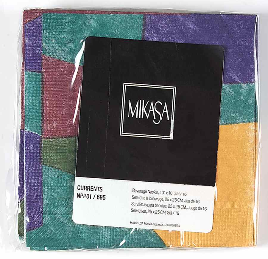 Currents Package of Paper Beverage Napkins by Mikasa-1