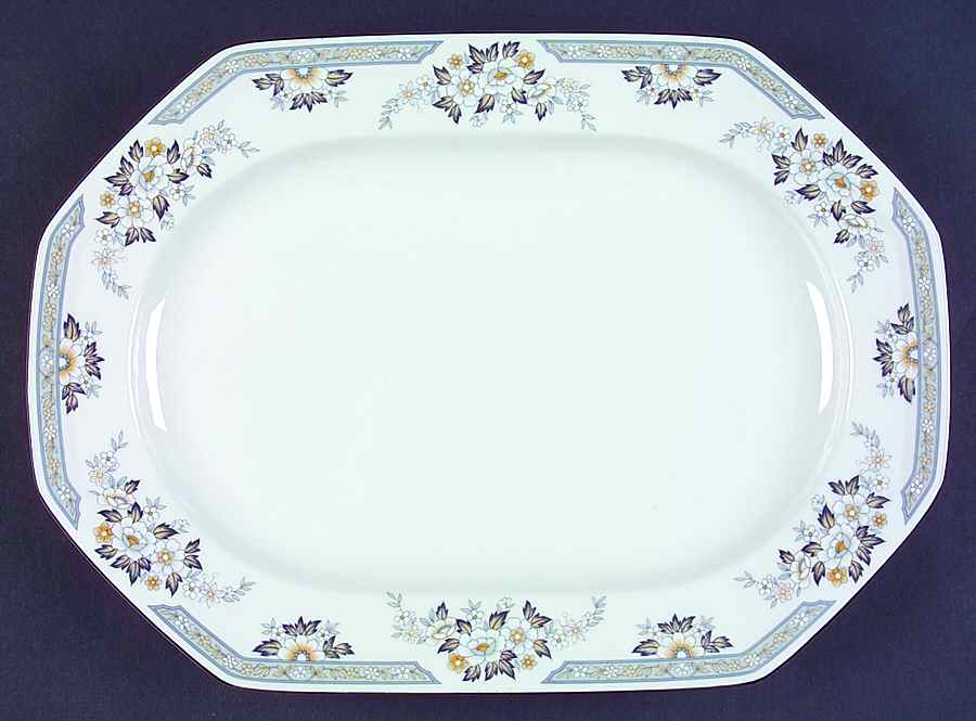 Dana 14" Oval Serving Platter by Mikasa-1