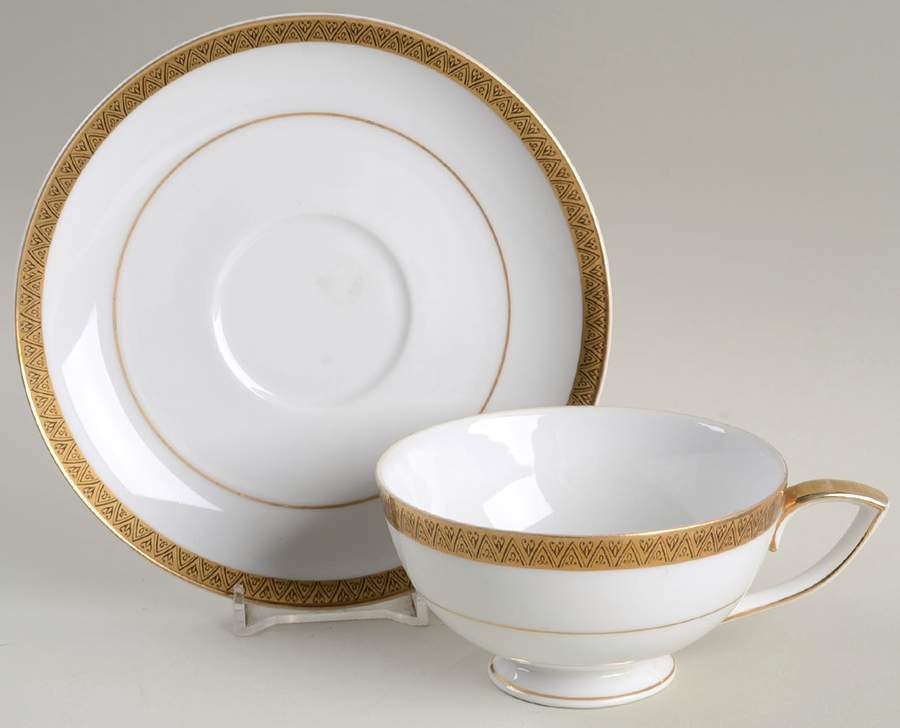 Danbury Footed Cup & Saucer Set by Mikasa-1