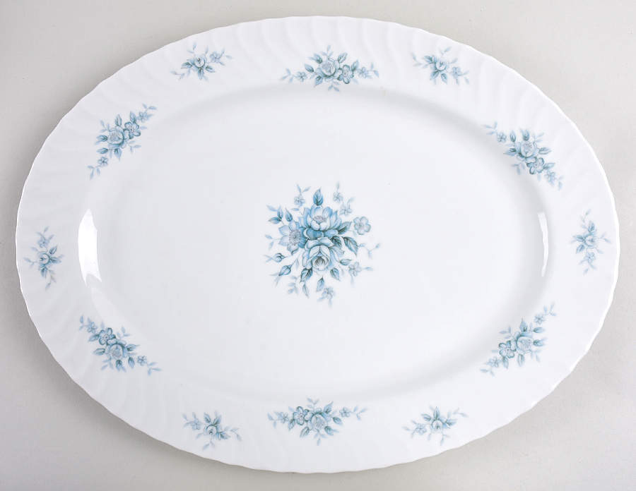 Devon Bleu 16" Oval Serving Platter by Mikasa-1