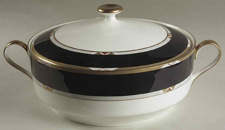 Deco Black Round Covered Vegetable by Mikasa-1