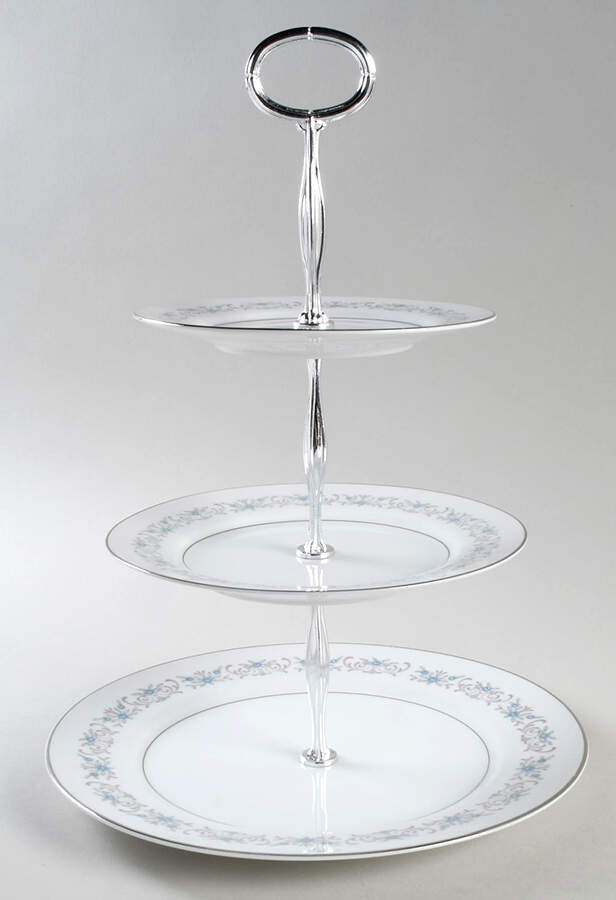 Deborah 13 7/8"-14 1/4" 3-Tiered Serving Tray(DP,SP,BB) HC by Mikasa-1
