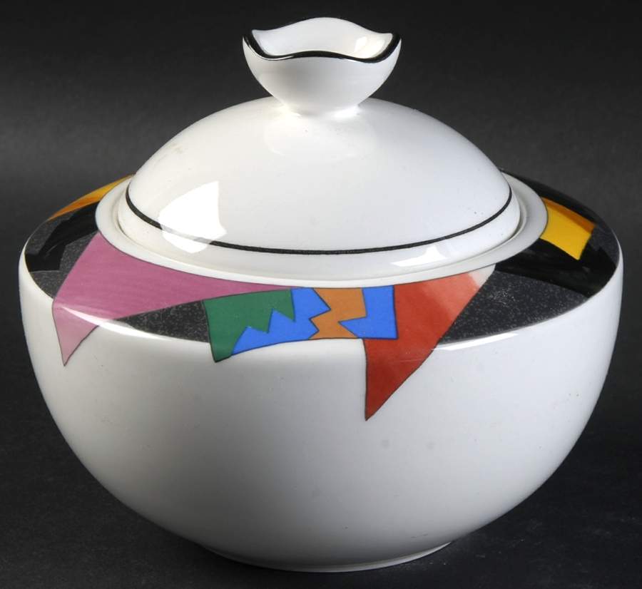 Decoupage Sugar Bowl & Lid by Mikasa-1