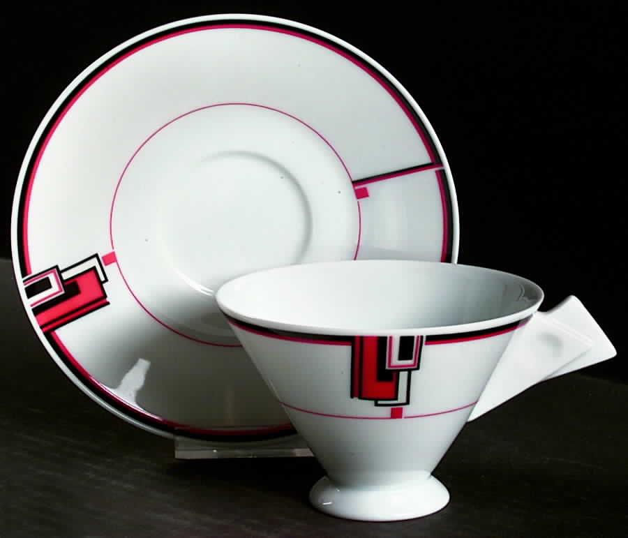 Deco Expressions Footed Cup & Saucer Set by Mikasa-1